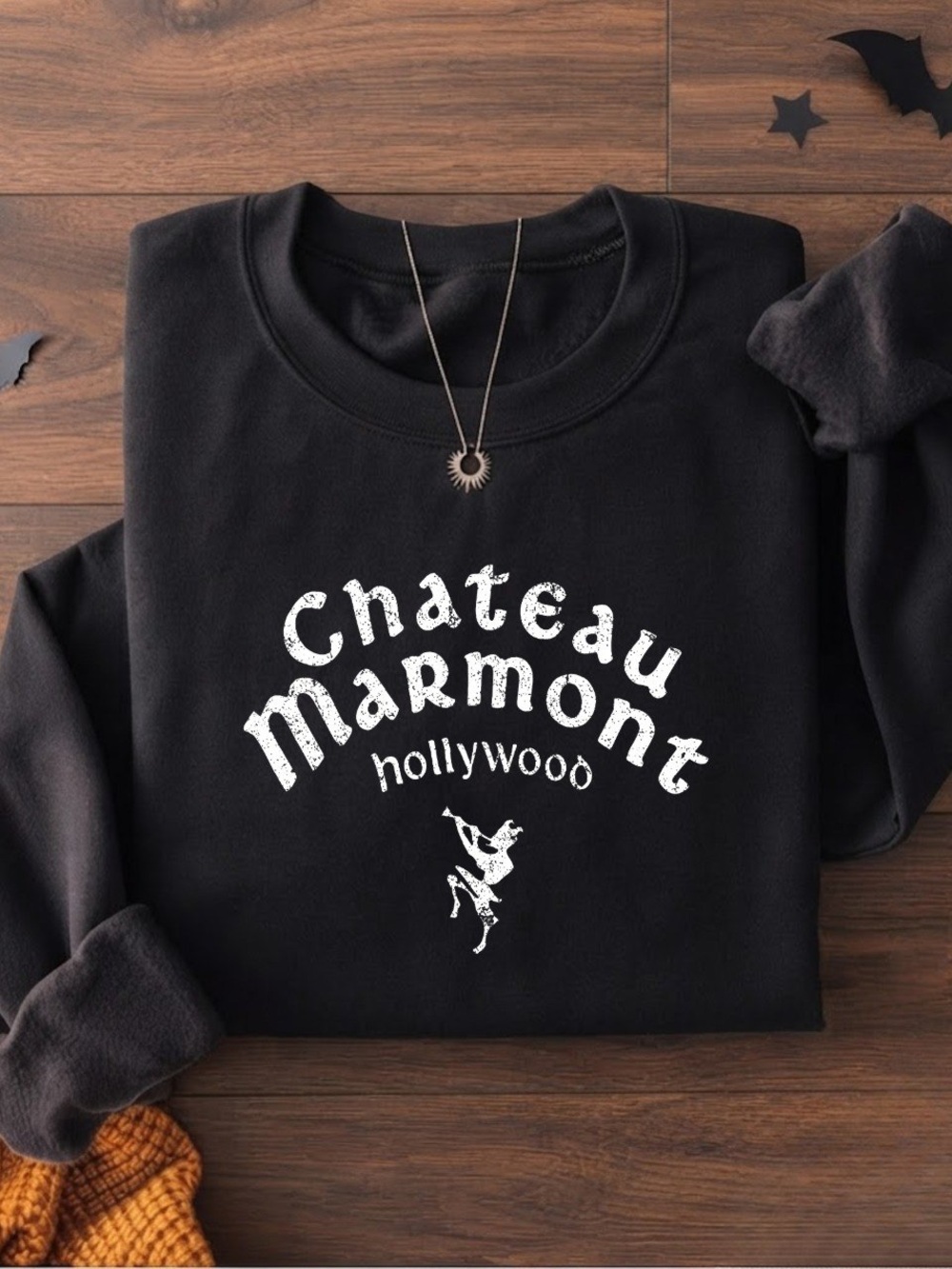 Chateau Marmont Hollywood Black Graphic Gildan Sweatshirt